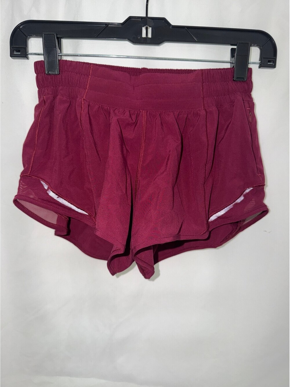 Lululemon Women's Burgundy Athletic Running Shorts Size 4 Regular